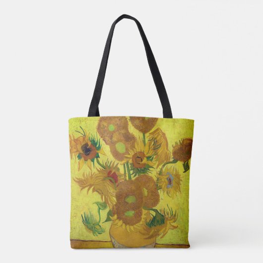 Vincent Van Gogh Sunflower Canvas tas (Achterkant)