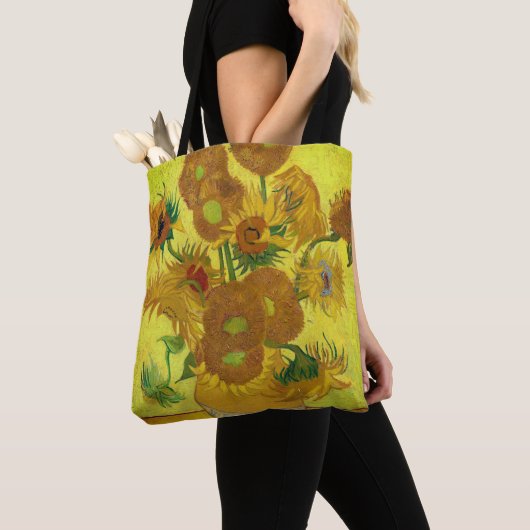 Vincent Van Gogh Sunflower Canvas tas (Dichtbij)