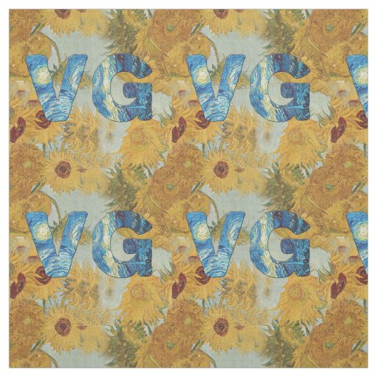 Vincent Van Gogh Sunflower Fabrics Stof (Swatch)