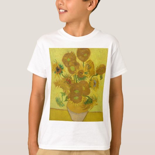 Vincent Van Gogh Sunflower - Klassieke kunstbloeme T-shirt (Voorkant)
