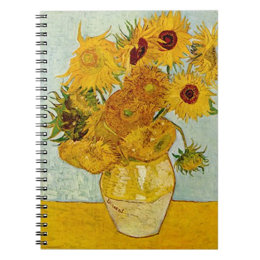 Vincent Van Gogh Sunflower Notitieboek (Voorkant)