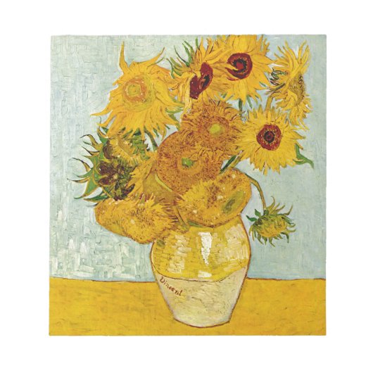 Vincent Van Gogh Sunflower Painting Notitieblok (Voorkant)
