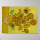 Vincent Van Gogh Sunflower Poster Print (Voorkant)