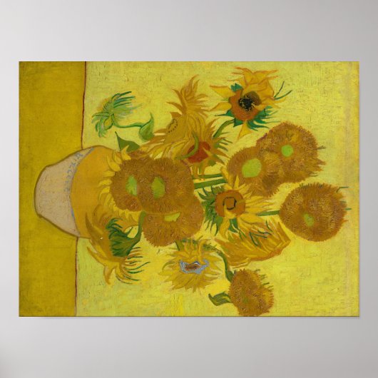 Vincent Van Gogh Sunflower Poster Print (Voorkant)