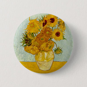 Vincent Van Gogh Sunflower Ronde Button 5,7 Cm
