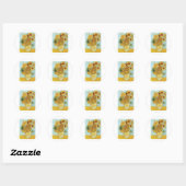 Vincent Van Gogh Sunflower Ronde Sticker (Vel)