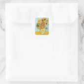 Vincent Van Gogh Sunflower Ronde Sticker (Tas)