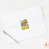 Vincent Van Gogh Sunflower Ronde Sticker (Envelop)
