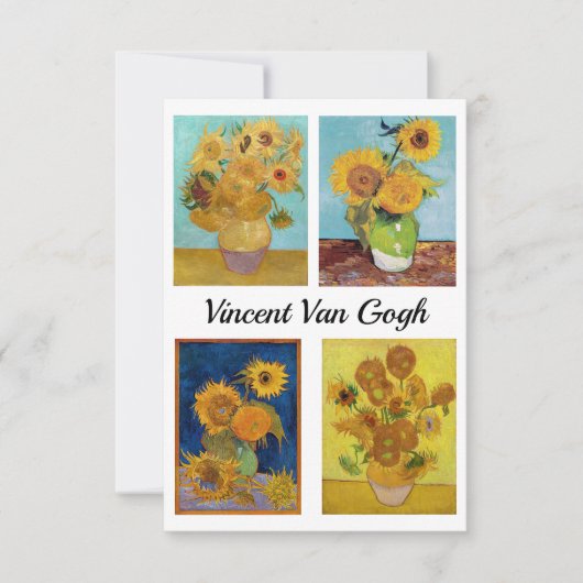 Vincent Van Gogh Sunflower Serie Bedankkaart (Voorkant)