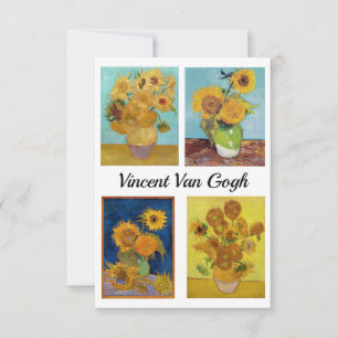 Vincent Van Gogh Sunflower Serie Bedankkaart