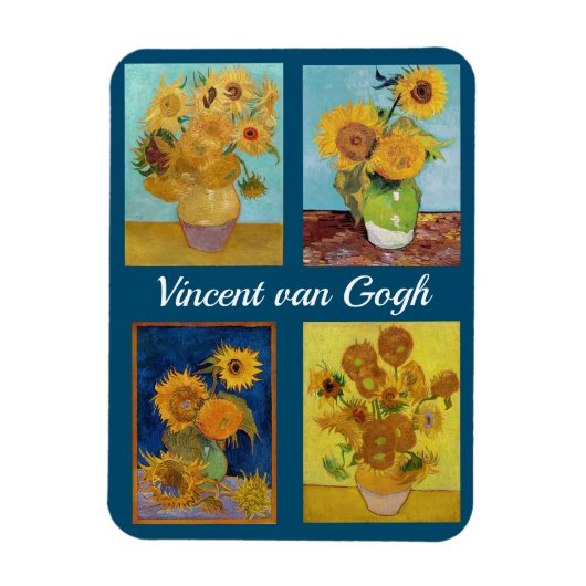 Vincent Van Gogh Sunflower Serie Magneet (Verticaal)