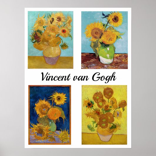 Vincent Van Gogh Sunflower Serie Poster (Voorkant)