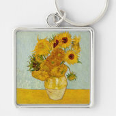 Vincent Van Gogh Sunflower Sleutelhanger (Voorkant)
