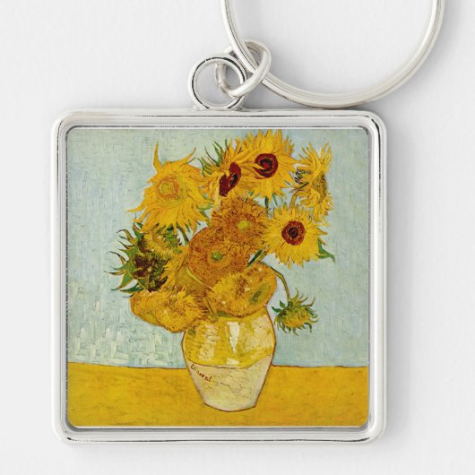 Vincent Van Gogh Sunflower Sleutelhanger (Voorkant)