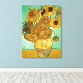 Vincent van Gogh | Sunflowers, 1888 Canvas Afdruk (Insitu (Houten vloer))