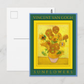 VINCENT VAN GOGH ...SUNFLOWERS BRIEFKAART (Voorkant / Achterkant)