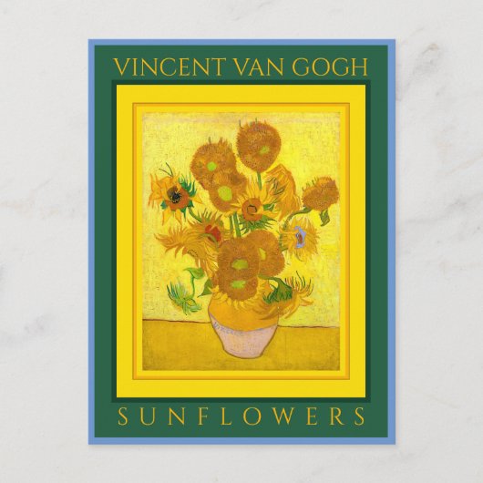 VINCENT VAN GOGH ...SUNFLOWERS BRIEFKAART (Voorkant)