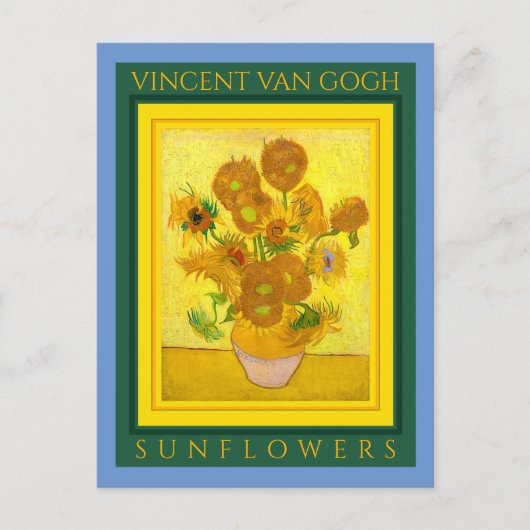 VINCENT VAN GOGH ...SUNFLOWERS ... Briefkaart (Voorkant)