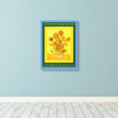 VINCENT VAN GOGH ...SUNFLOWERS Canvas Print (Insitu (Houten vloer))
