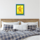 VINCENT VAN GOGH ...SUNFLOWERS Canvas Print (Insitu (Slaapkamer))