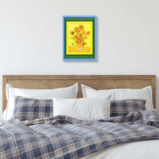 VINCENT VAN GOGH ...SUNFLOWERS Canvas Print (Insitu (Slaapkamer))