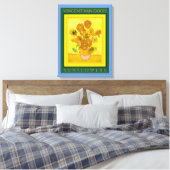 VINCENT VAN GOGH ...SUNFLOWERS Canvas Print (Insitu (Slaapkamer))