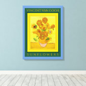VINCENT VAN GOGH ...SUNFLOWERS Canvas Print (Insitu (Houten vloer))