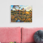 Vincent Van Gogh - Sunset at Montmajour Fine Art Canvas Afdruk (Insitu (Woonkamer))