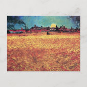 Vincent Van Gogh - Sunset on Wheat Fields Fine Art Briefkaart (Voorkant)
