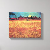 Vincent Van Gogh - Sunset on Wheat Fields Fine Art Canvas Afdruk (Voorkant)