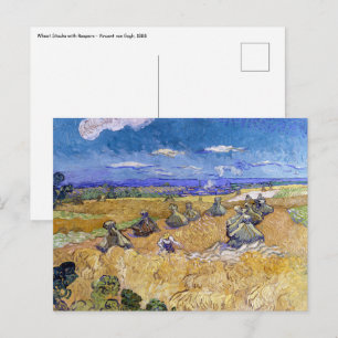 Vincent van Gogh - Tarwe Stacks met luiers Briefkaart