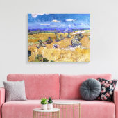 Vincent van Gogh - Tarwe Stacks met luiers Canvas Afdruk (Insitu (Woonkamer))