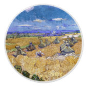 Vincent van Gogh - Tarwe Stacks met luiers Keramische Knop (Voorkant)