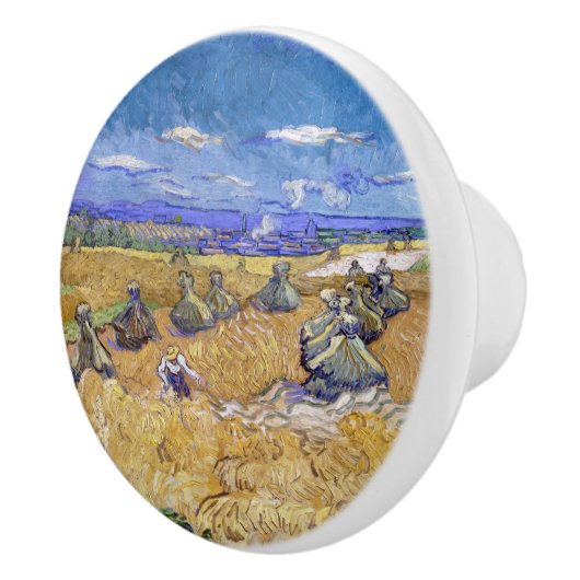 Vincent van Gogh - Tarwe Stacks met luiers Keramische Knop (Rechts)