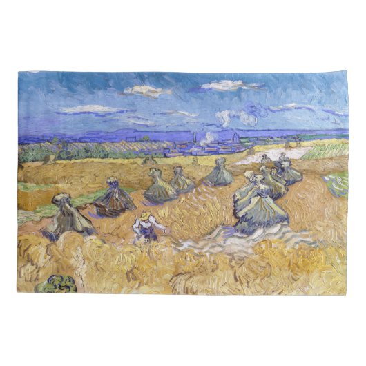 Vincent van Gogh - Tarwe Stacks met luiers Kussensloop (Achterkant)