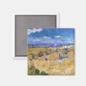 Vincent van Gogh - Tarwe Stacks met luiers Magneet (Voorkant / Achterkant)