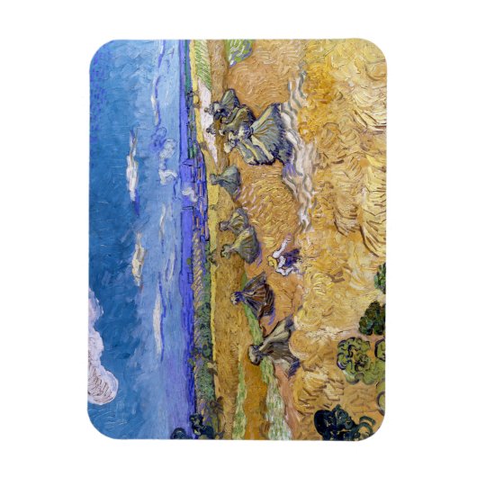 Vincent van Gogh - Tarwe Stacks met luiers Magneet (Verticaal)