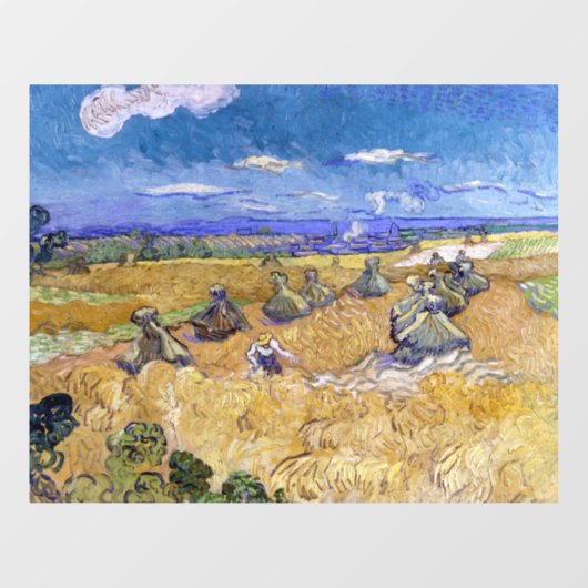 Vincent van Gogh - Tarwe Stacks met luiers Raamsticker (Vel)