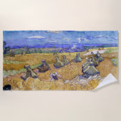 Vincent van Gogh - Tarwe Stacks met luiers Strandlaken (Voorkant)