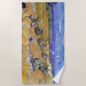 Vincent van Gogh - Tarwe Stacks met luiers Strandlaken (Voorkant)