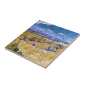 Vincent van Gogh - Tarwe Stacks met luiers Tegeltje (Zijkant)