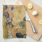 Vincent van Gogh - Tarwe Stacks met luiers Theedoek (Quarter Fold)