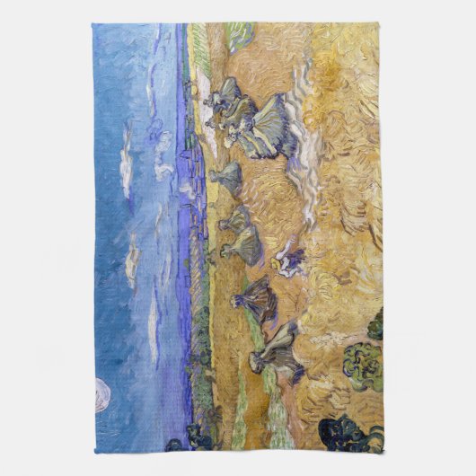 Vincent van Gogh - Tarwe Stacks met luiers Theedoek (Verticaal)