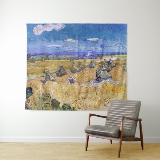 Vincent van Gogh - Tarwe Stacks met luiers Wandkleed (In Situ (horizontaal))