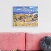 Vincent van Gogh - Tarwe Stacks met Reaper Canvas Afdruk (Insitu (Woonkamer))