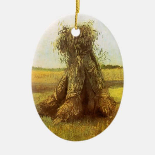 Vincent van Gogh - Tarwehalmen Keramisch Ornament (Voorkant)