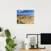 Vincent van Gogh - Tarwestacks met maaier Poster (Thuiskantoor)