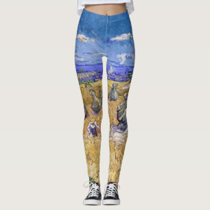 Vincent van Gogh - Tarwestapels met maaier Leggings