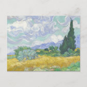 Vincent van Gogh, tarweveld met cipressen Briefkaart (Voorkant)