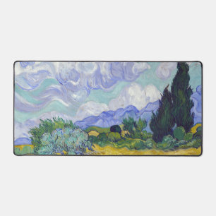 Vincent Van Gogh - Tarweveld met cipressen Bureaumat